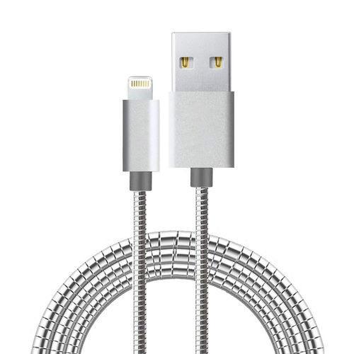 Tough Stainless Steel Metal Lightning Charging Cable (1m) for iPhone / iPad